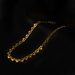 Tornozeleira hovanci, corrente de coração, corrente, tornozeleira banhada a ouro em aço inoxidável - Product Image 6