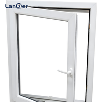 Fenêtre à battant moderne française à ouverture vers l'extérieur, en verre trempé, en PVC, certifiée Energy Star, coupe-vent, pour ferme