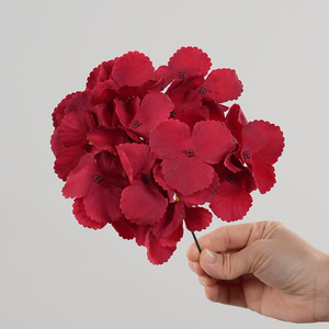 Flor de Hortensia Artificial Greenway, Base Individual, Planta Completa, Pétalos de PVC, Arreglo Floral Decorativo para Días Festivos y Festivales - Product Image 4