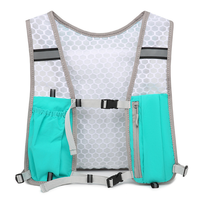 Sac de course à dos avec porte-bouteille, pochette téléphone, bande réfléchissante, respirant, imperméable pour le cyclisme, la course de nuit décontractée, logo personnalisé