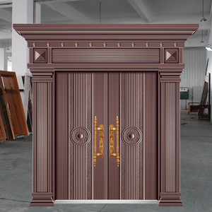 TECHTOP <span class=keywords><strong>Porte</strong></span> principale de sécurité inspirée de la dynastie Ming <span class=keywords><strong>Porte</strong></span> d'entrée extérieure en métal couleur bronze pour villa de style asiatique - Product Image 2