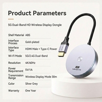 Kit adaptateur récepteur émetteur-répartiteur vidéo sans fil Mindpure 1080P en métal et plastique pour conférence
