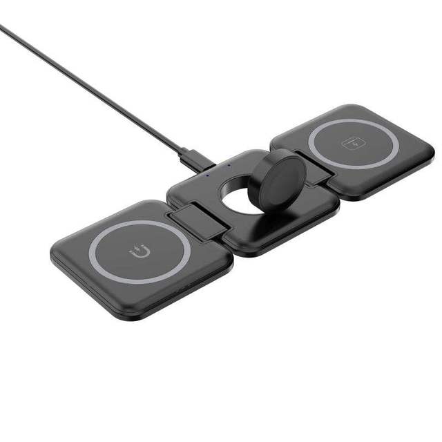 Portable Ultra-thin Smartphone Fast Charging Station Travel-friendly Universal 3-in-1 Foldable Magnetic for Wireless Charger