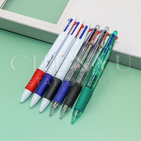 맞춤형 4색 다기능 볼펜, 편안한 그립감의 실용적인 비즈니스 사무용 문구, 1.0mm 필기 굵기