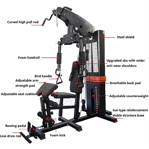 Machine <span class=keywords><strong>de</strong></span> fitness <span class=keywords><strong>de</strong></span> <span class=keywords><strong>musculation</strong></span> <span class=keywords><strong>de</strong></span> gymnastique à domicile multifonction commerciale équipement d'exercice multifonctionnel à trois stations - Product Image 3