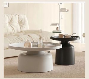 <span class=keywords><strong>Table</strong></span> basse de salon moderne : design créatif en forme de soucoupe volante, <span class=keywords><strong>table</strong></span> basse ronde de luxe léger - Product Image 2