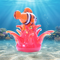 Figurine artisanale en verre soufflé de Murano, thème océanique marin, décorations d'aquarium, créatures marines, animaux, corail, poisson-clown