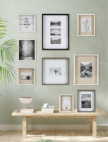 Set Bingkai Foto Dinding Kayu Rustic Desain Sederhana Sofine 11x14 dengan Alas Kanvas