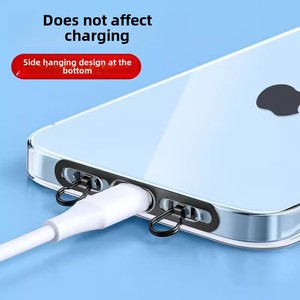Cordón para teléfono móvil ultrafino de acero inoxidable, hebilla colgante doble, antipérdida parche trasero, pieza de conexión fuerte, correas para teléfono - Product Image 3