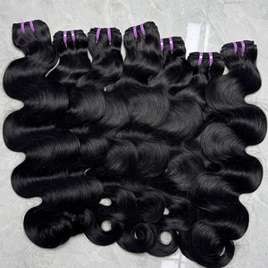 Extensions de cheveux indiens en mèches, ondulation lâche, 8-40 pouces, cheveux vierges Remy, closure 360, frontal, double trame, compatible permanente - Product Image 5