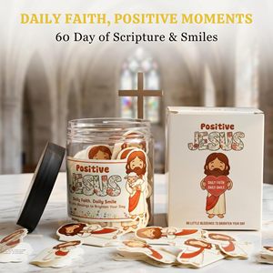 Vasetto di Gesù Positivo, 60 Carte di Supporto Emotivo con Gesù, Incoraggiamento Biblico <span class=keywords><strong>per</strong></span> Ragazze Adolescenti e Donne, <span class=keywords><strong>Regalo</strong></span> Cristiano <span class=keywords><strong>per</strong></span> la Festa della Mamma - Product Image 2