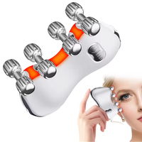 Appareil de soin de la peau rechargeable, rouleau facial vibrant, lifting du visage et du cou, microcourant sans fil, outil de massage du visage pour les gonflements