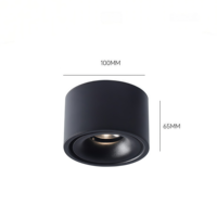 Plafonnier LED ultra-plat 10W AC100~240V à montage en surface, sans perçage, pour salons et projets de plafond