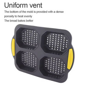 Plaques à pâtisserie rectangulaires en acier inoxydable <span class=keywords><strong>de</strong></span> qualité commerciale, efficaces, <span class=keywords><strong>pour</strong></span> <span class=keywords><strong>pain</strong></span> au <span class=keywords><strong>levain</strong></span> fait maison, avec couvercle et poignée - Product Image 3