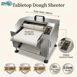 Laminatrice per Croissant da Tavolo ZL-250 in Acciaio Inox 201, Formatrice Automatica di Pasta 15-80g per Croissant Danesi, Ideale per Piccole Panetterie e Caffetterie - Product Image 2