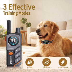 Rechargeable Dog Training <b>Remote</b> Collar 1000m Range 3 Dogs <b>Control</b> Waterproof LED Night Light Locator Custom Dog Collar - Product Image 6