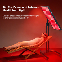Panel de Terapia de Luz Roja de Cuerpo Completo REDSKY con Luces LED Infrarrojas de 660nm y 850nm con Soportes