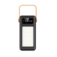 Banque d'alimentation solaire ultra-grande capacité 100 000 mAh avec câble micro USB intégré pour diffusion en direct transfrontalière et éclairage de camping extérieur