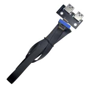 Cable de Extensión USB 3.0 Doble USB-A Hembra a Interno de 19/20 Pines - Product Image 1