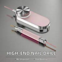 Machine à ongles professionnelle de luxe sans fil rechargeable en acier inoxydable à texture ultra-élevée 30000 tr/min, kit de manucure et pédicure