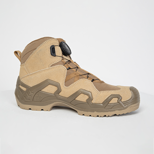 <span class=keywords><strong>Zapatos</strong></span> de Senderismo Tácticos, Duraderos y Cómodos, con Suela de Goma y Cuero, Diseño Transpirable, Personalizables OEM, Color Negro/Caqui, para Exteriores - Product Image 2