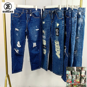 Sumzao Vêtements d'occasion de qualité Ukay Ukay Ballots Ladies <span class=keywords><strong>Jeans</strong></span> Pants Vêtements d'occasion Ballots de vêtements - Product Image 4