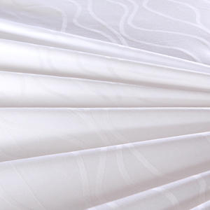 Parure de lit d'hôtel 4 pièces en pur coton blanc style jacquard 60S pour maison d'hôtes, drap et housse de <span class=keywords><strong>couette</strong></span> personnalisables - Product Image 2