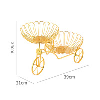 Corbeille à fruits en fil métallique de style moderne et luxueux pour le salon, table basse - Rangement haut de gamme pour fruits secs et gâteaux