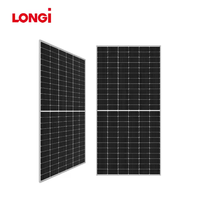 Panel Surya LONGi Tier 1 Hi-MO X10 670W 665W 660W LR7-72HVD HPBC 2.0 Tipe-N Mono Bifasial Kaca Ganda 650-675W Modul PV