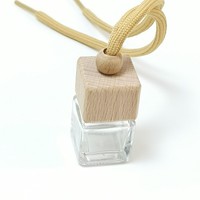Bouteille de parfum en verre 8ml, 20 ml, forme carrée, pour voiture, pendentif, diffuseur de parfum
