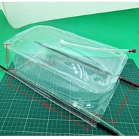 Réservoir de carburant souple rectangulaire résistant à la corrosion, sac de carburant 28x14x10cm pour bateau/avion/turboréacteur RC à essence/nitro, tube 6x4