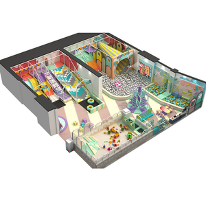 Parque Infantil Interior Playpedia con Pared de Escalada, Piscina de Pelotas de Espuma, Tobogán Diverso, Capacidad para 50-100 Niños - Product Image 4