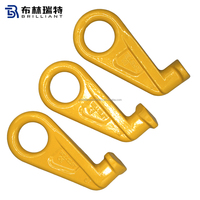 Crochets de levage droits robustes à souder pour solutions de levage de conteneurs 12,5T Modèle G80 pour levage par le fond et latéral des conteneurs