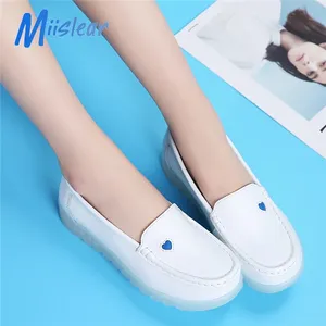 Zapatos Enfermería Mujer | Cuña-Cuero| Lazo |Elet uniformes