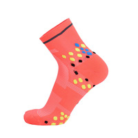 Chaussettes de compression personnalisées, bas de compression en nylon et élasthanne, chaussettes mi-mollet avec points 3D, coussinets antidérapants, logo OEM, haute qualité, unisexe