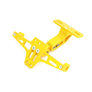 Soporte Universal para Matrícula de Motocicleta, Eliminador de Guardabarros Trasero, Soporte Ajustable de Aluminio CNC con Luz LED, Color Negro - Product Image 4