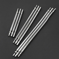 Embout de tournevis hexagonal double extrémité extra long de 100 mm, en acier S2, H4, magnétique puissant, tige de 1/4 pouce, fixation profonde, qualité industrielle, bricolage