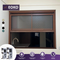 Fenêtre à guillotine simple en aluminium avec verre Low-E résistant aux ouragans EOKO pour les constructeurs