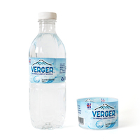 Étiquettes thermorétractables en PVC pour bouteilles d'eau minérale, étiquettes de bouteilles d'eau avec impression de logo