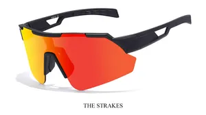 Gafas de Sol de bicicleta logotipo personalizado hombres ANSI z87 oversized UV400 correr ciclismo gafas bicicleta gafas de sol polarizadas para deportes