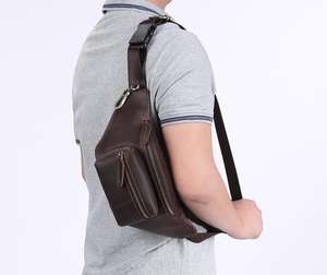 Crazy Horse-Bolso de cuero genuino para hombre, <span class=keywords><strong>riñonera</strong></span> Retro hecha a mano, de cintura - Product Image 6