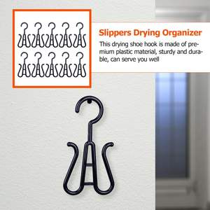 Présentoir en plastique noir et blanc pour pantoufles et chaussures, idéal pour la vente en gros - Product Image 2