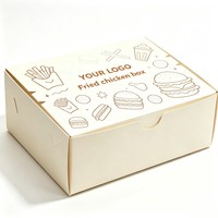 Boîte en carton personnalisée pour frites, poulet à emporter avec compartiment pour sauce, emballage jetable pour burger, frites et poulet