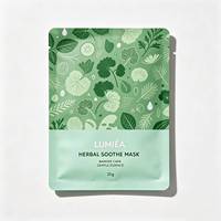 Masque facial en feuille imprimé sur mesure, recyclable, finition mate, écologique, emballage cosmétique pour soins de la peau, pochette laminée résistante à l'humidité