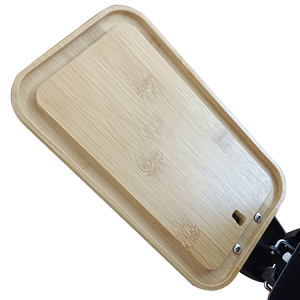 Waste Bin Bamboo Lid Rectangle Shape Waste Bin 5L