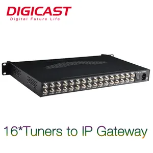 โรงแรม IPTV Headend FTA 16 ช่อง IRD Satellite Receiver TUNER TO IP GATEWAY