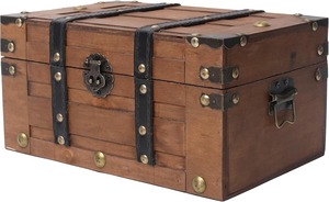 Caja <span class=keywords><strong>de</strong></span> Almacenamiento <span class=keywords><strong>de</strong></span> Madera Tallada <span class=keywords><strong>de</strong></span> Estilo Vintage con Tapa con Bisagras, Solución <span class=keywords><strong>de</strong></span> Almacenamiento Versátil para Recuerdos - Product Image 3