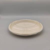 Emballage biodégradable jetable de boîte de pizza de nourriture de bagasse de canne à sucre de plat rond recyclable de 37oz avec le film de stratification de revêtement
