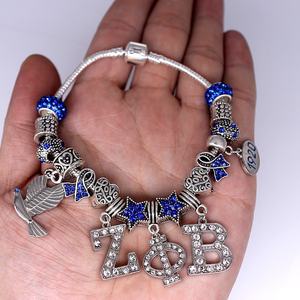 Graduate School Society Club Souvenir Colombe 1920 Lettre Grecque Zeta Phi Beta Charm Sorority Bracelet pour Femmes Plus Fines - Product Image 5