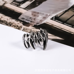 Anillo Retro de Acero de Titanio con Púas, Joyería Punk Unisex, Regalo SA420 - Product Image 4